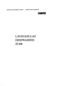 Manual de uso Zanussi ZI608 Lavavajillas