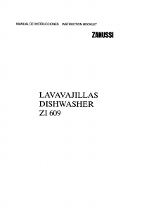 Manual de uso Zanussi ZI609 Lavavajillas