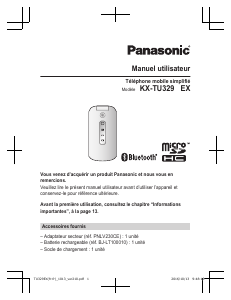 Mode d’emploi Panasonic KX-TU329EX Téléphone portable
