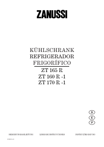 Manual de uso Zanussi ZT160R-1 Refrigerador