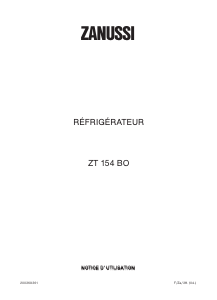 Mode d’emploi Zanussi ZT154BO Réfrigérateur