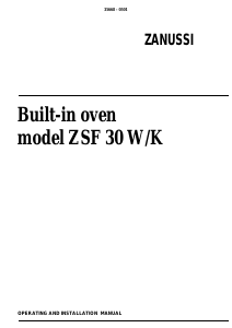Bruksanvisning Zanussi ZSF30W Ugn