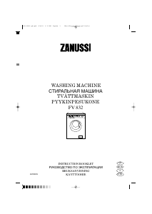 Bruksanvisning Zanussi FV 832 Tvättmaskin