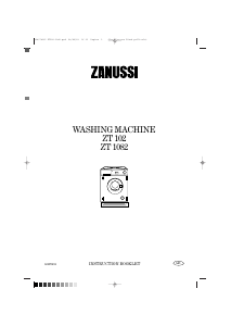 Manual Zanussi ZT102 Washing Machine