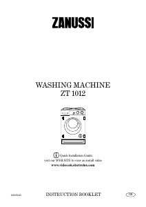 Manual Zanussi ZT1012 Washing Machine