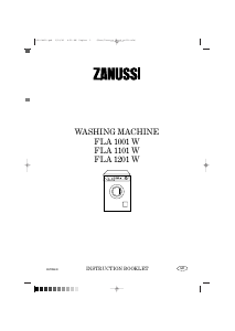 Bruksanvisning Zanussi FLA 1201 W Tvättmaskin