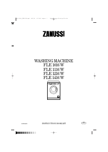 Bruksanvisning Zanussi FLE 1416 W Tvättmaskin