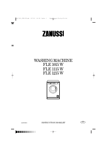 Handleiding Zanussi FLE 1015 W Wasmachine