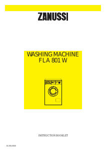 Bruksanvisning Zanussi FLA 801 W Tvättmaskin
