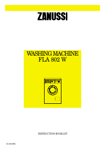 Handleiding Zanussi FLA 802 W Wasmachine
