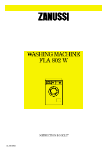 Bruksanvisning Zanussi FLA 802 W Tvättmaskin