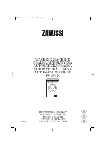 Handleiding Zanussi FV 850 N Wasmachine