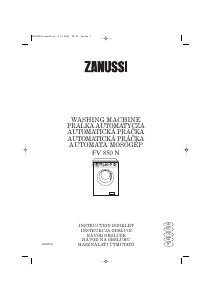 Bruksanvisning Zanussi FV 850 N Tvättmaskin