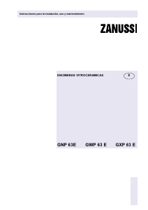 Manual de uso Zanussi GNP63E Placa