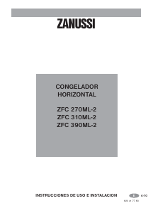 Manual de uso Zanussi ZFC 390ML-2 Congelador