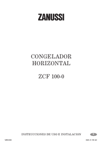 Manual de uso Zanussi ZFC 100-0 Congelador
