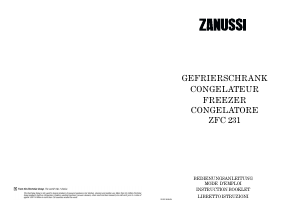 Manual Zanussi ZFC 231 Freezer