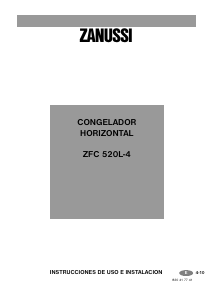Manual de uso Zanussi ZFC 520L-4 Congelador