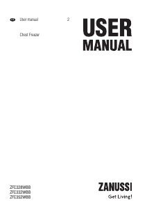 Manual Zanussi ZFC 332 WBB Freezer