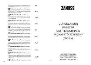 Bedienungsanleitung Zanussi ZFC 233 Gefrierschrank