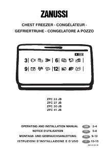 Bedienungsanleitung Zanussi ZFC 27 JB Gefrierschrank