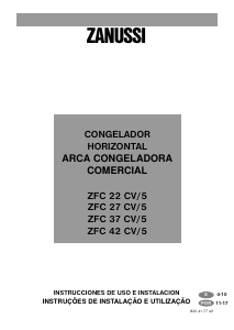 Manual de uso Zanussi ZFC 37 CV/5 Congelador
