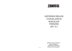 Handleiding Zanussi ZFC 151 Vriezer