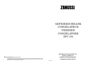 Bedienungsanleitung Zanussi ZFC 181 Gefrierschrank