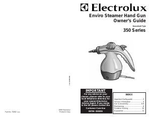 Manual Electrolux Z350A Enviro Steam Cleaner