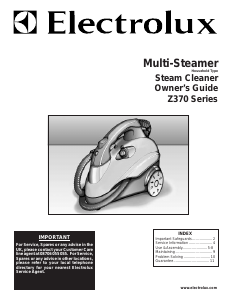 Manual Electrolux Z370A Steam Cleaner