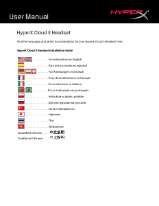 Instrukcja HyperX Cloud II Słuchawki z mikrofonem