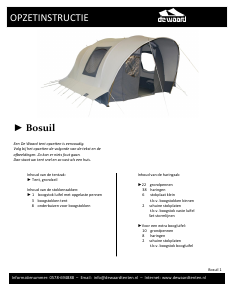 Handleiding De Waard Bosuil Tent