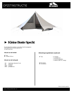 Handleiding De Waard Kleine Bonte Specht Tent