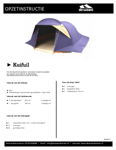 Handleiding De Waard Kuifuil Tent