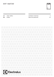 Rokasgrāmata Electrolux EWT1262TOW Veļas mašīna