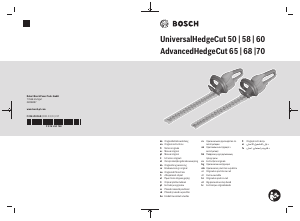 Instrukcja Bosch AdvancedHedgeCut 68 Nożyce do żywopłotu
