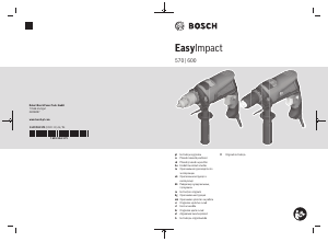 Návod Bosch EasyImpact 600 Príklepová vŕtačka