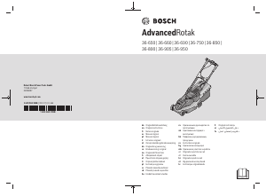 Manual de uso Bosch AdvancedRotak 36-850 Cortacésped