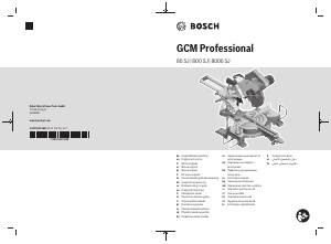 Εγχειρίδιο Bosch GCM 8000 SJ Professional Φαλτσοπρίονο