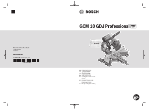 Manual Bosch GCM 10 GDJ Professional Mitre Saw