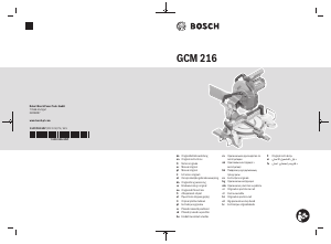 Bedienungsanleitung Bosch GCM 216 Gehrungssäge