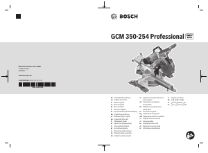 Manuale Bosch GCM 350-254 Professional Troncatrice