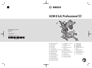 사용 설명서 보쉬 GCM 8 SJL Professional 탁상 슬라이드 원형톱