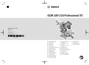 Εγχειρίδιο Bosch GCM 18V-216 Professional Φαλτσοπρίονο