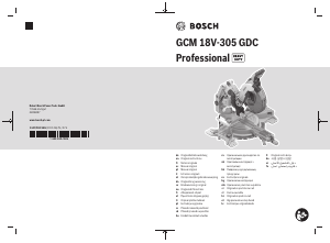 Руководство Bosch GCM 18V-305 GDC Professional Торцовочная пила