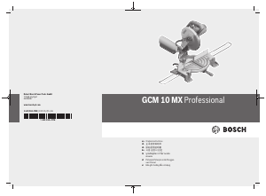 说明书 博世 GCM 10 MX Professional 斜切锯