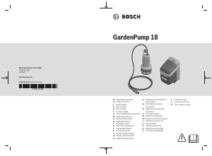 Bruksanvisning Bosch GardenPump 18 Hagepumpe