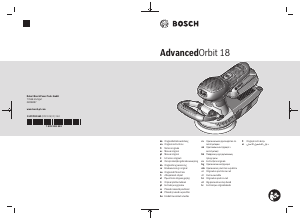 Εγχειρίδιο Bosch AdvancedOrbit 18 Λειαντικό τυχαίας τροχιάς