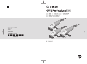 Handleiding Bosch GWS 24-180 JZ Professional Haakse slijpmachine