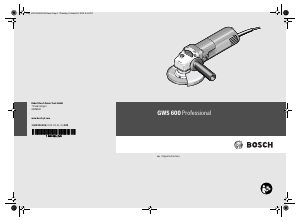 Manual Bosch GWS 600 Professional Angle Grinder